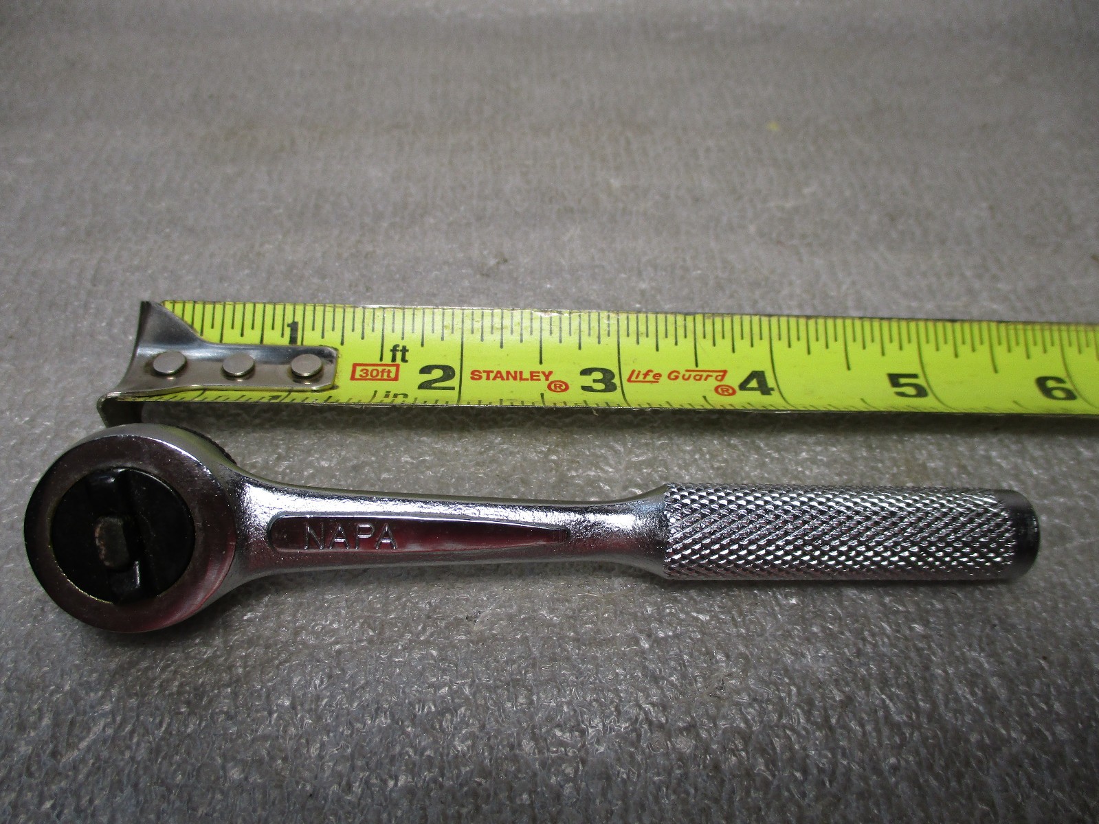 Vtg. NAPA USA 1/4″ Drive Ratchet NM47 RHFT Fine Tooth Push Release Near Mint!