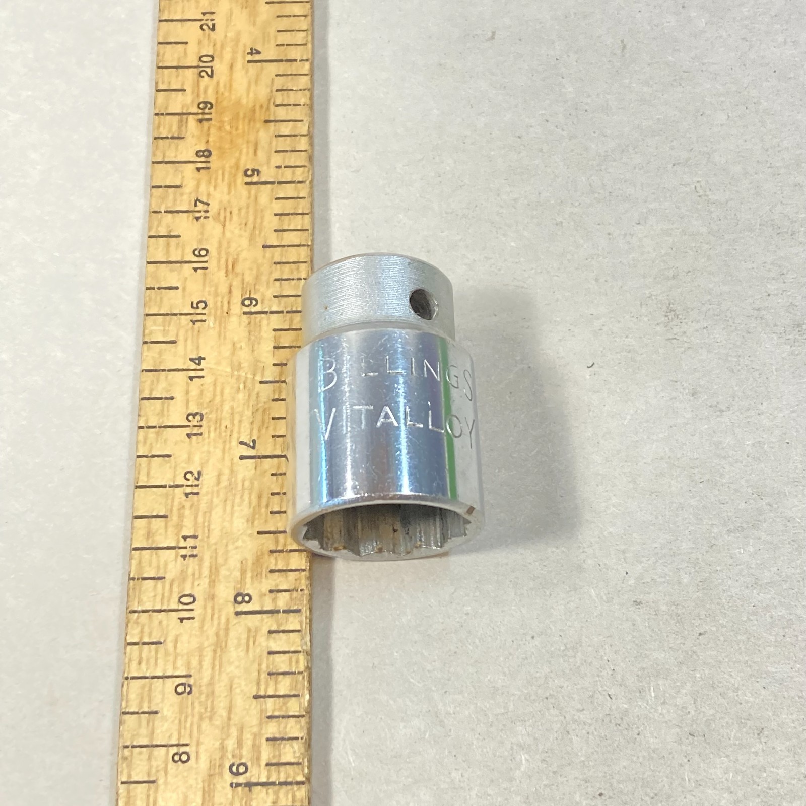Billings 7/8″ Socket 1/2″ Drive 12 Point Vitalloy #S-1228 USA