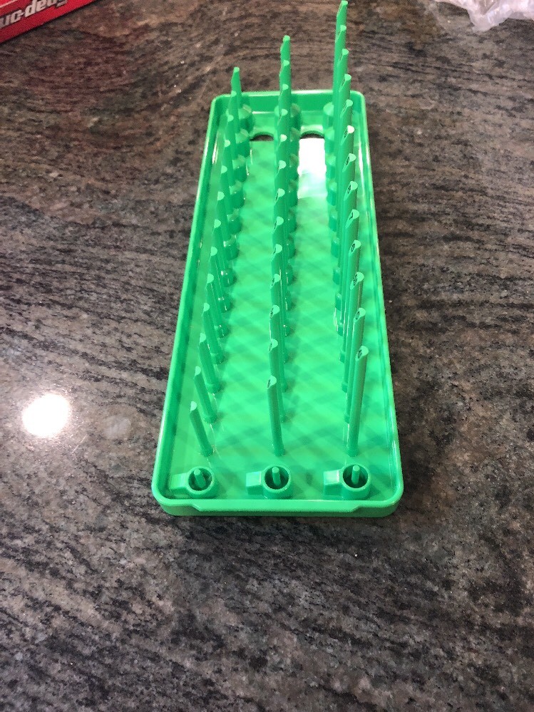 Snap On ka143metgn 1/4 metric post 3 row socket tray green