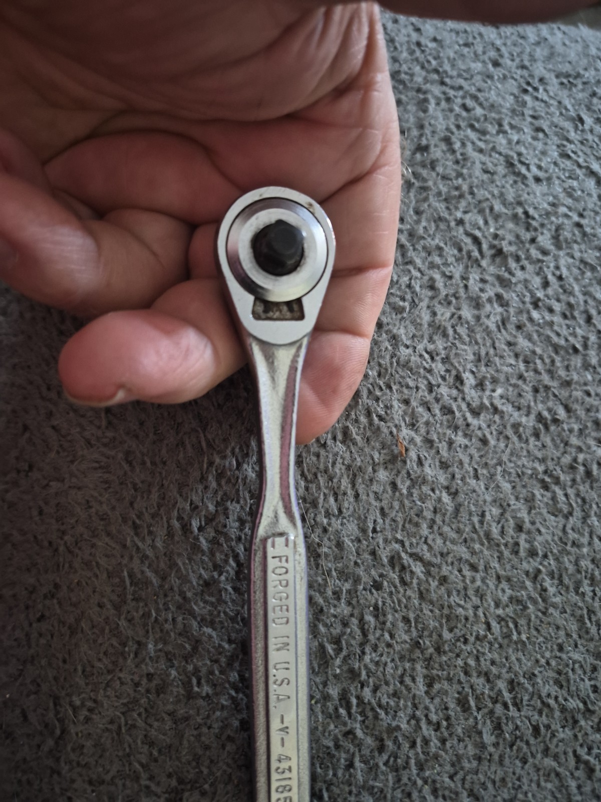 Vintage -V- 43185 Craftsman 1/4″ Drive Ratchet With Quick Release & Oil Port USA