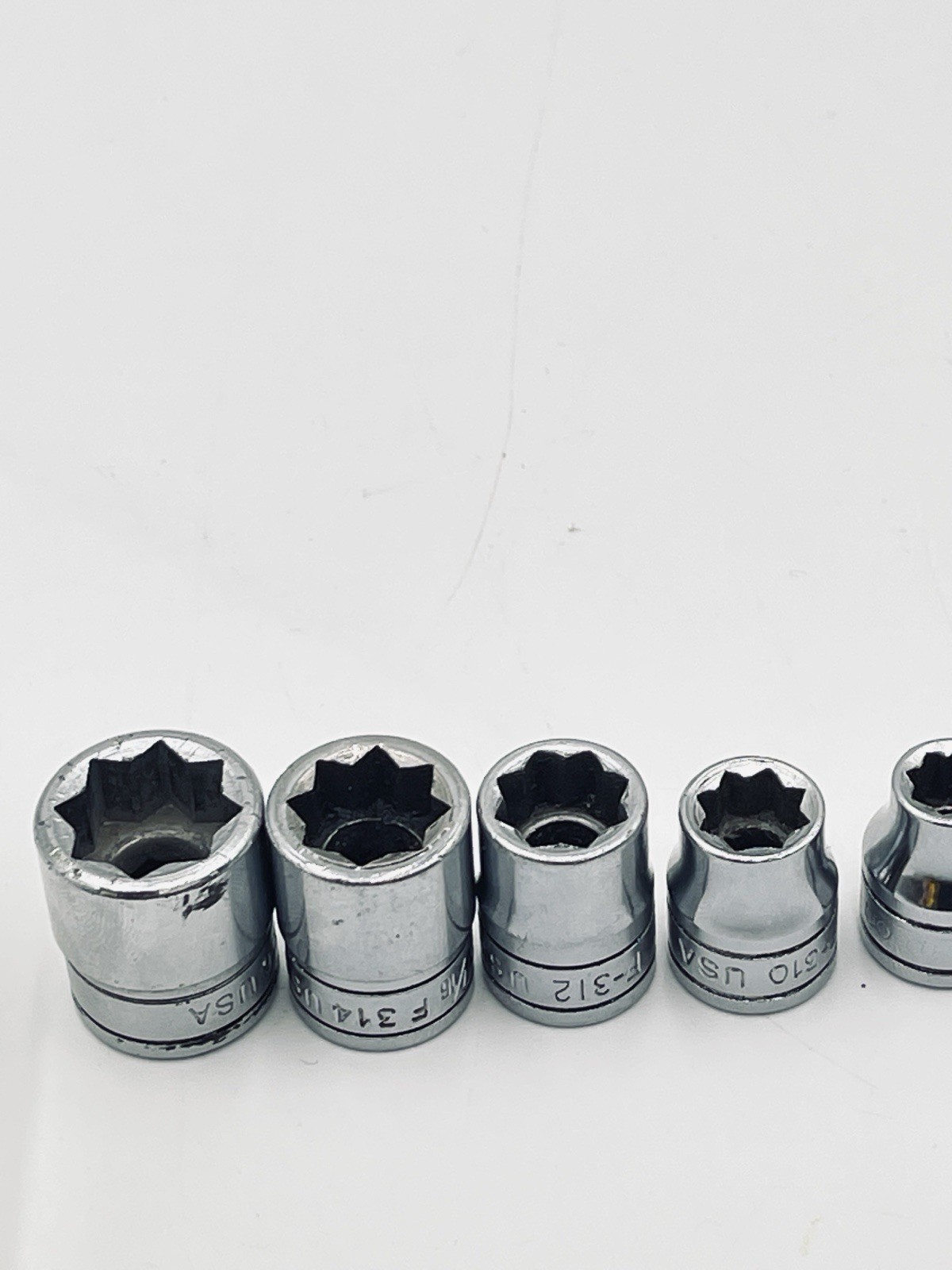Snap-On F Series 5Pc SAE 3/8″ Drive 8-POINT 5 Socket Set USA