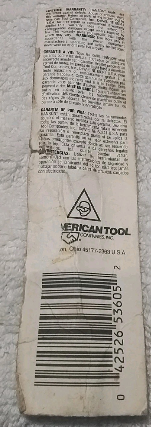 IRWIN-HANSON 53605 ST-5 #5 STRAIGHT SCREW EXTRACTOR USA 🇺🇸