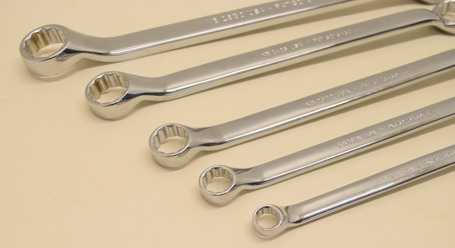 Snap On 5pc 12-Point SAE Box End Offset Wrench Set XB2830-XB1214 15/16″-3/8″