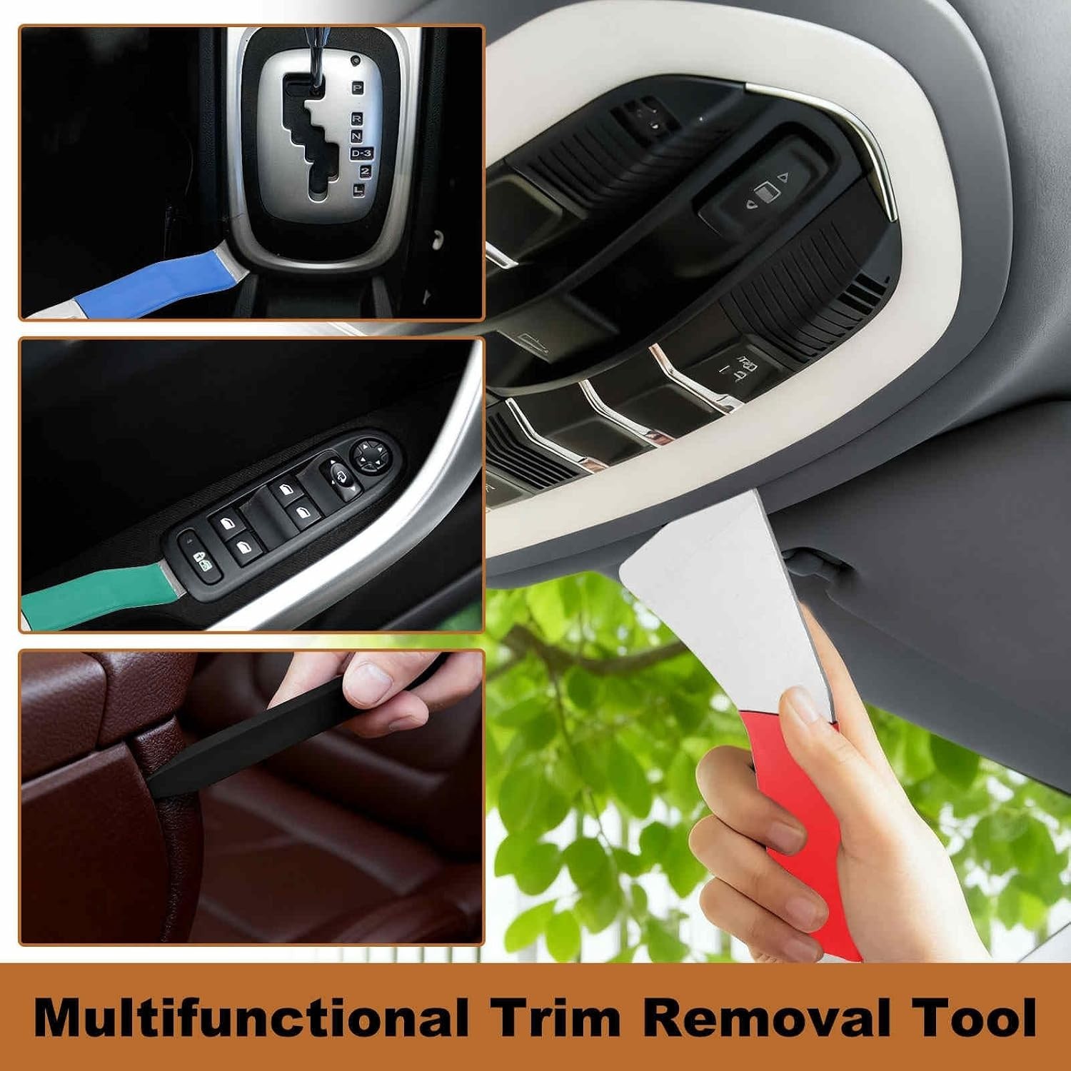 Durable Pry Bar Tool for Safe Disassembly of Car Trim and Panels – Black