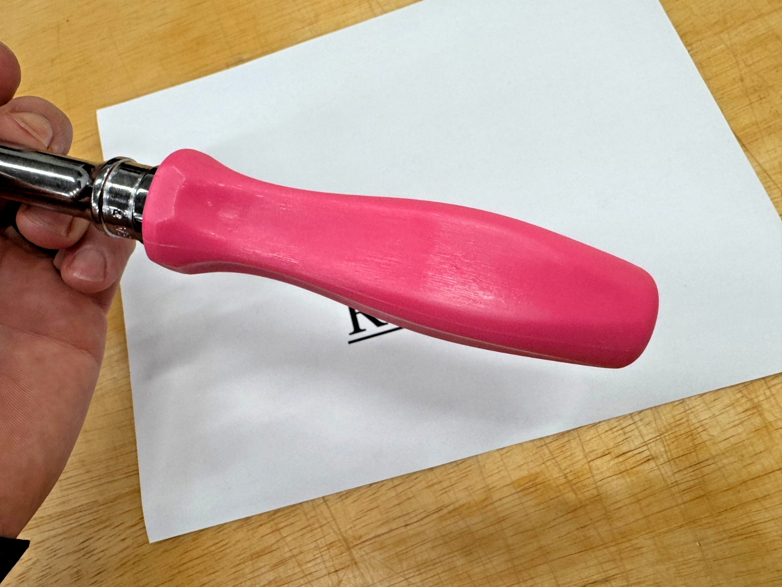 Snap-on Tools USA CLASSIC PINK 1/2″ Drive Hard Grip Ratchet SHD80AP RARE NOS