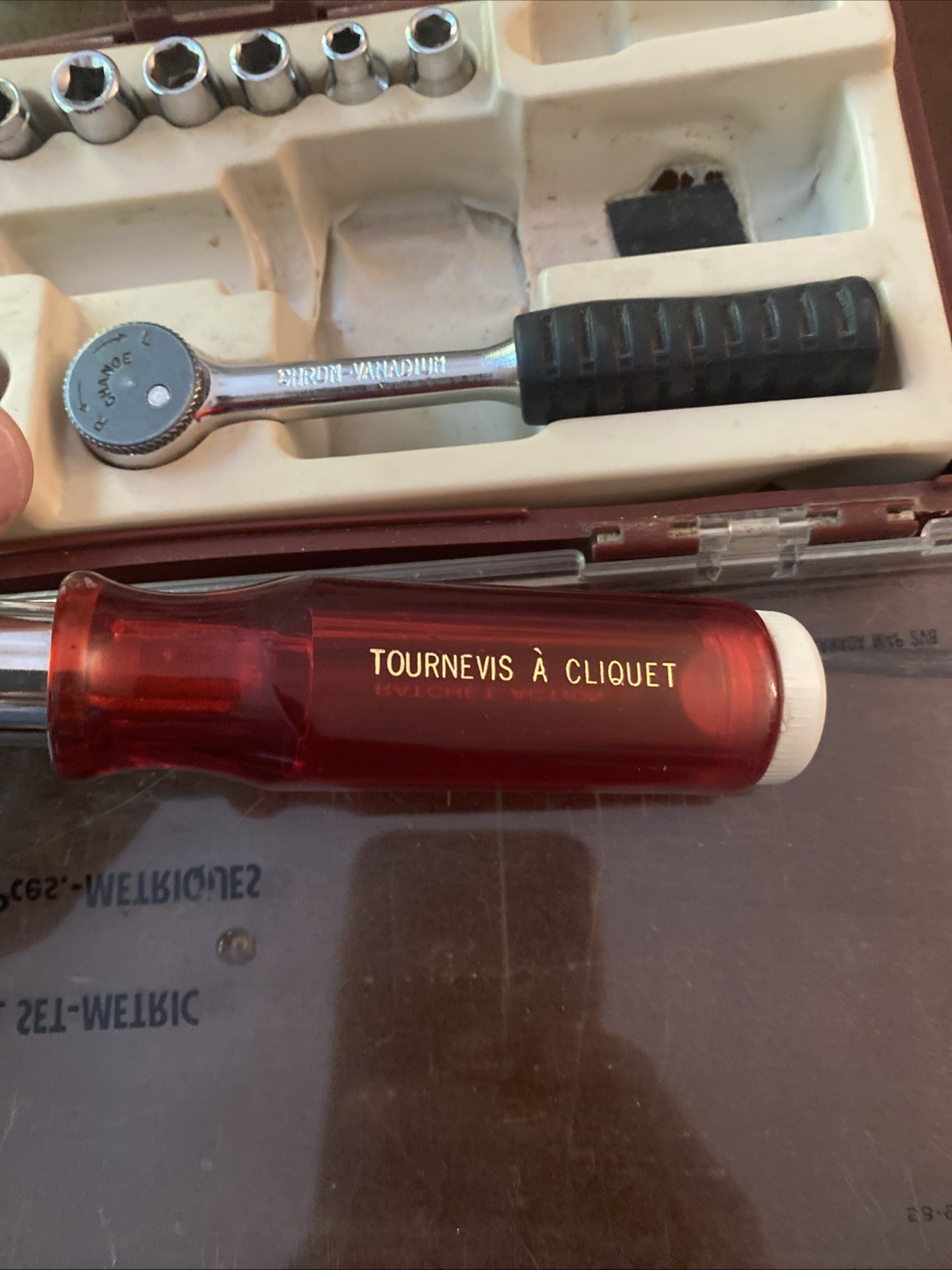 Vintage Canadian Tire 20 Piece Ratchet Set With Case Action Tool Set READ RARE