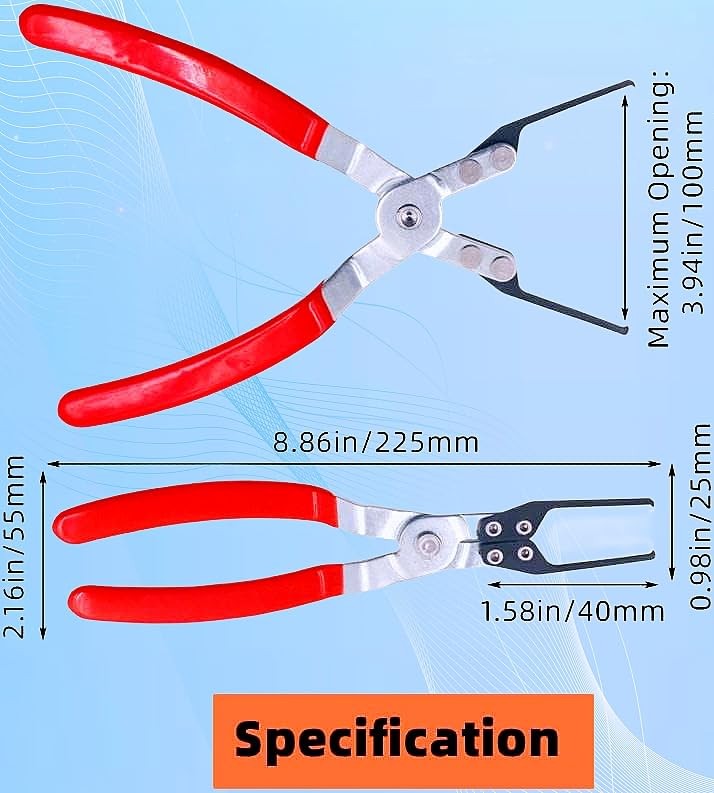 Relay and Fuse Puller Pliers Set – 2 Pack Automotive Remover Tool Red