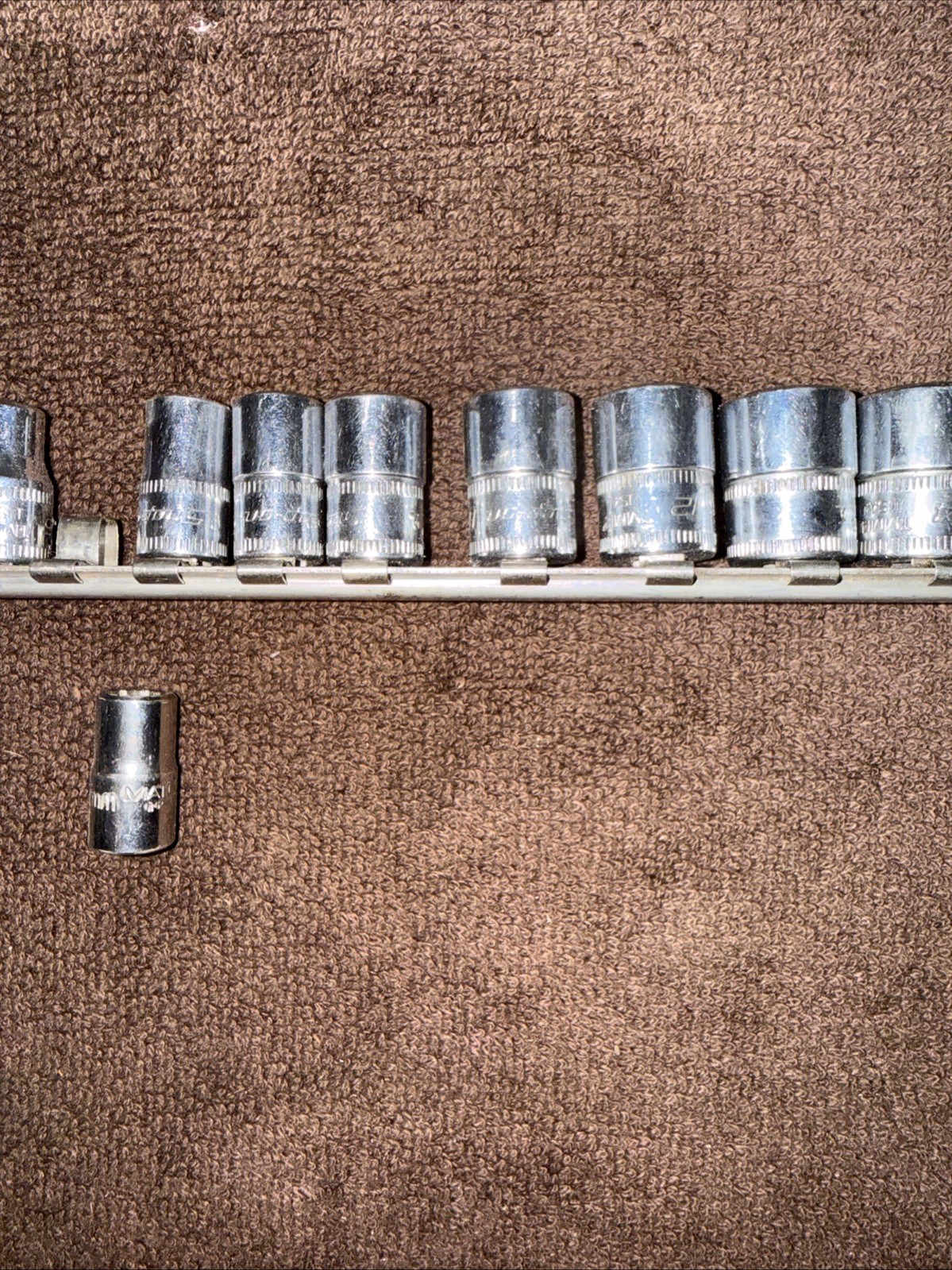 Snap On 13pc 1/4″ Drive 6-Point Shallow Metric Chrome Socket Set TMM 4mm-15mm