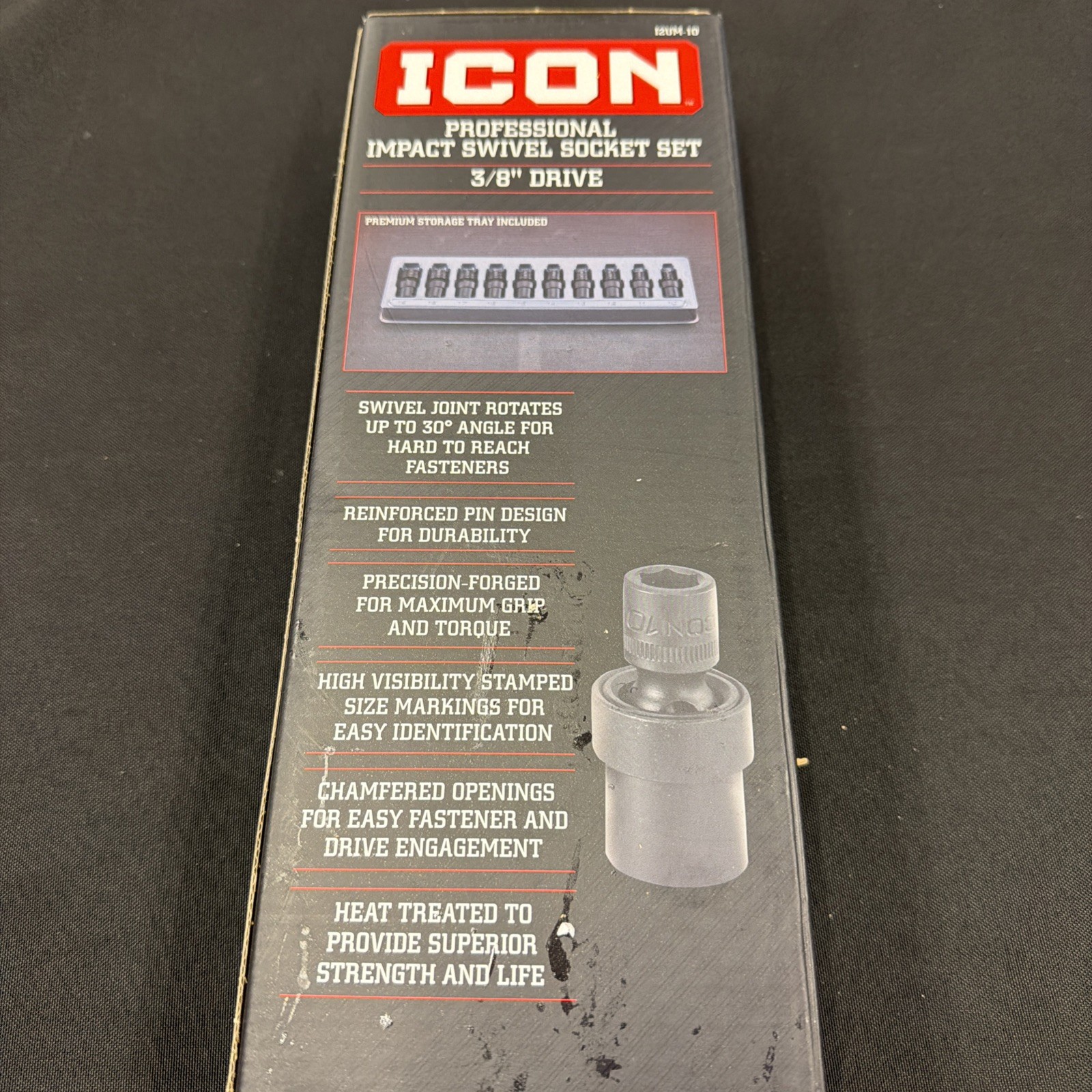 Icon Professional Impact Swivel Metric Socket Set 3/8in. Drive | I2UM-10 | 59747