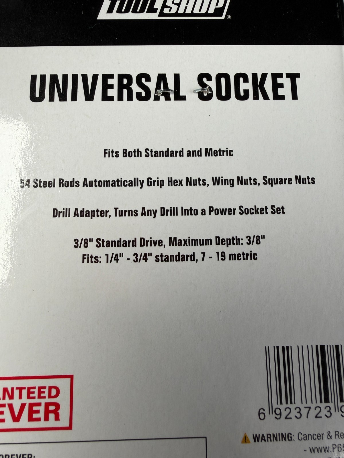 3/8″ Drive Universal Socket 2 Piece Set Fits 1/4″ 3/4″ Standard & 7-19 Metric