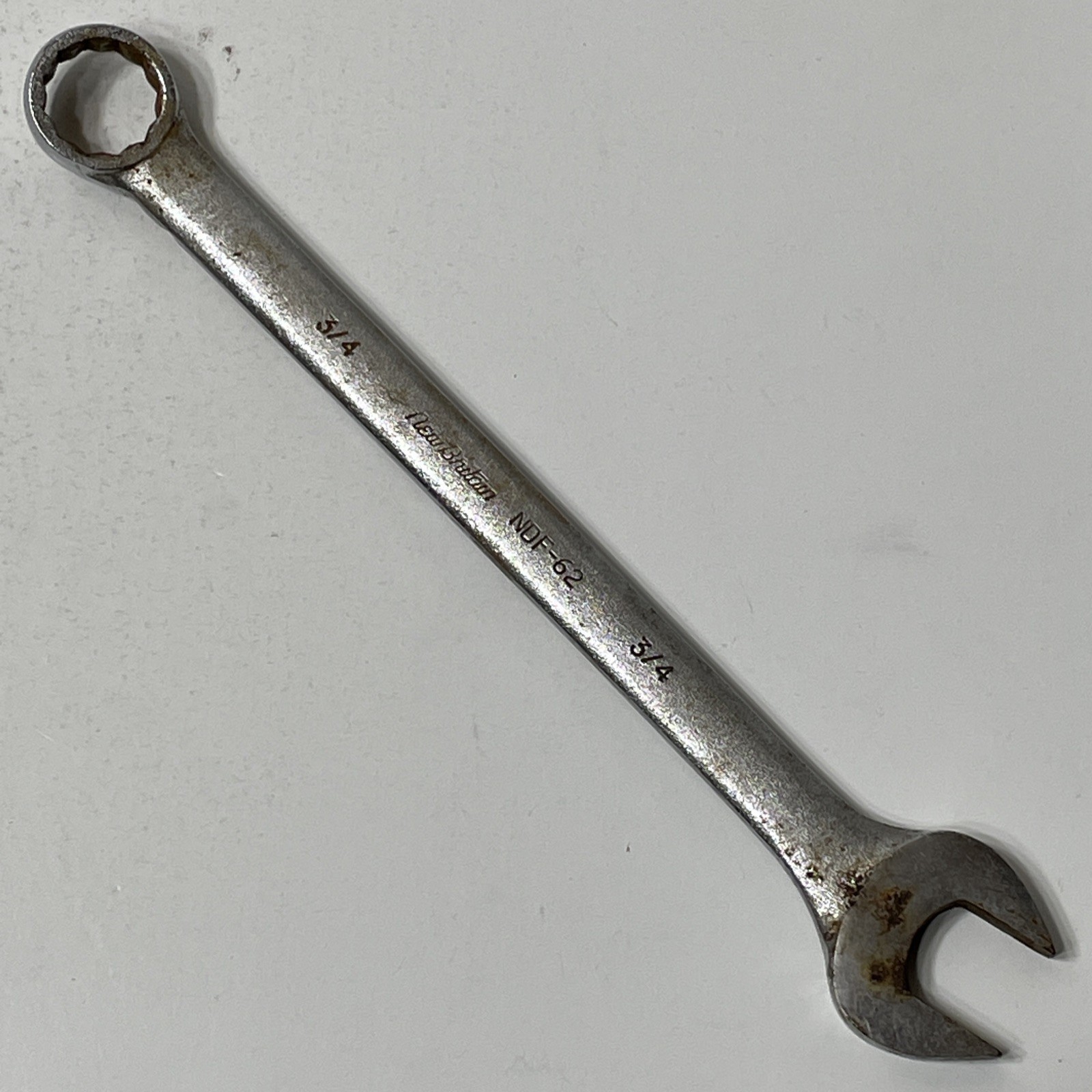 New Britain NDF-62 SAE 3/4″ Combination Wrench 12 Point USA Made Satin Chrome
