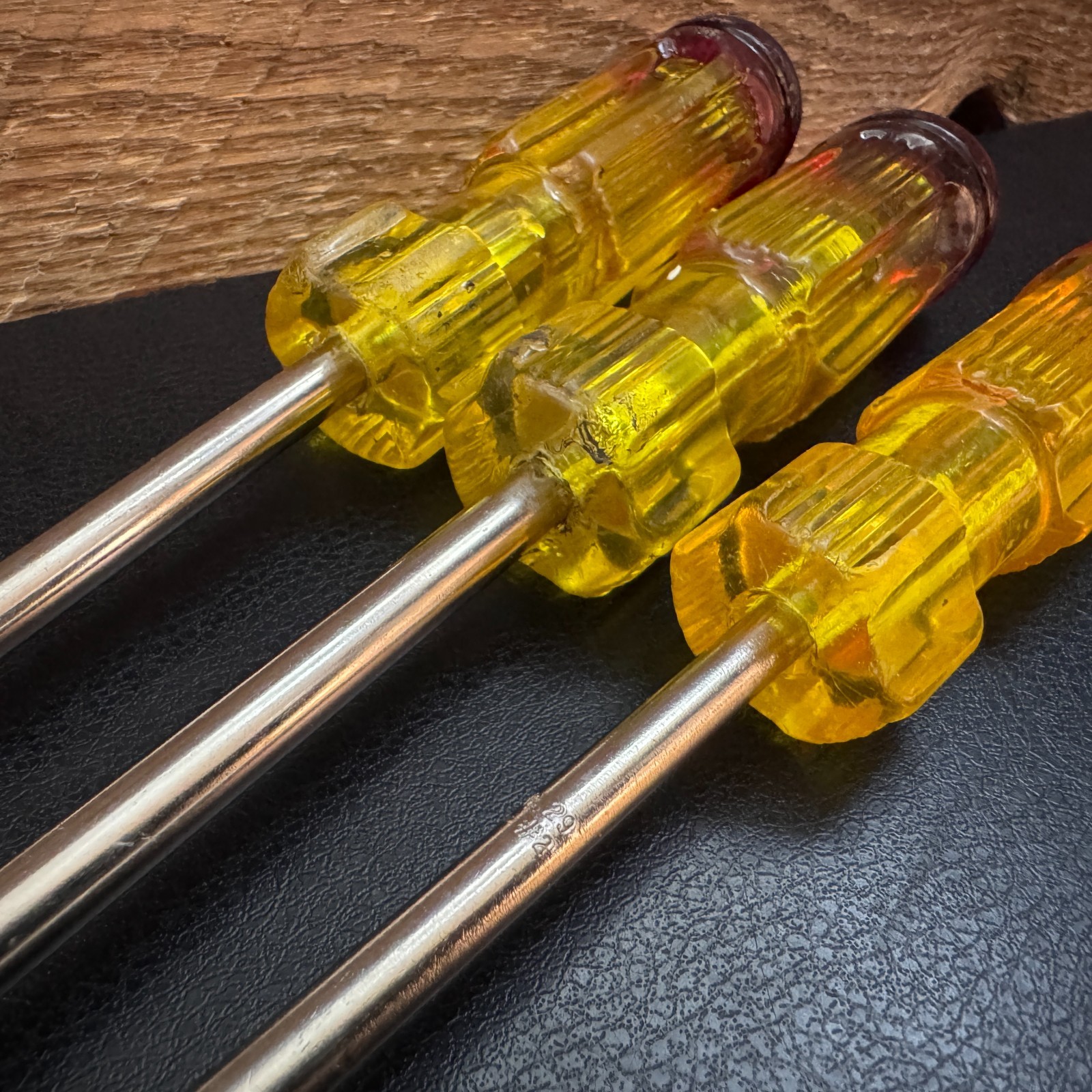 Vintage FULLER Screwdriver Lot 313 314 Phillips #2 #3 & 307 Slotted 3/8″ Red Top