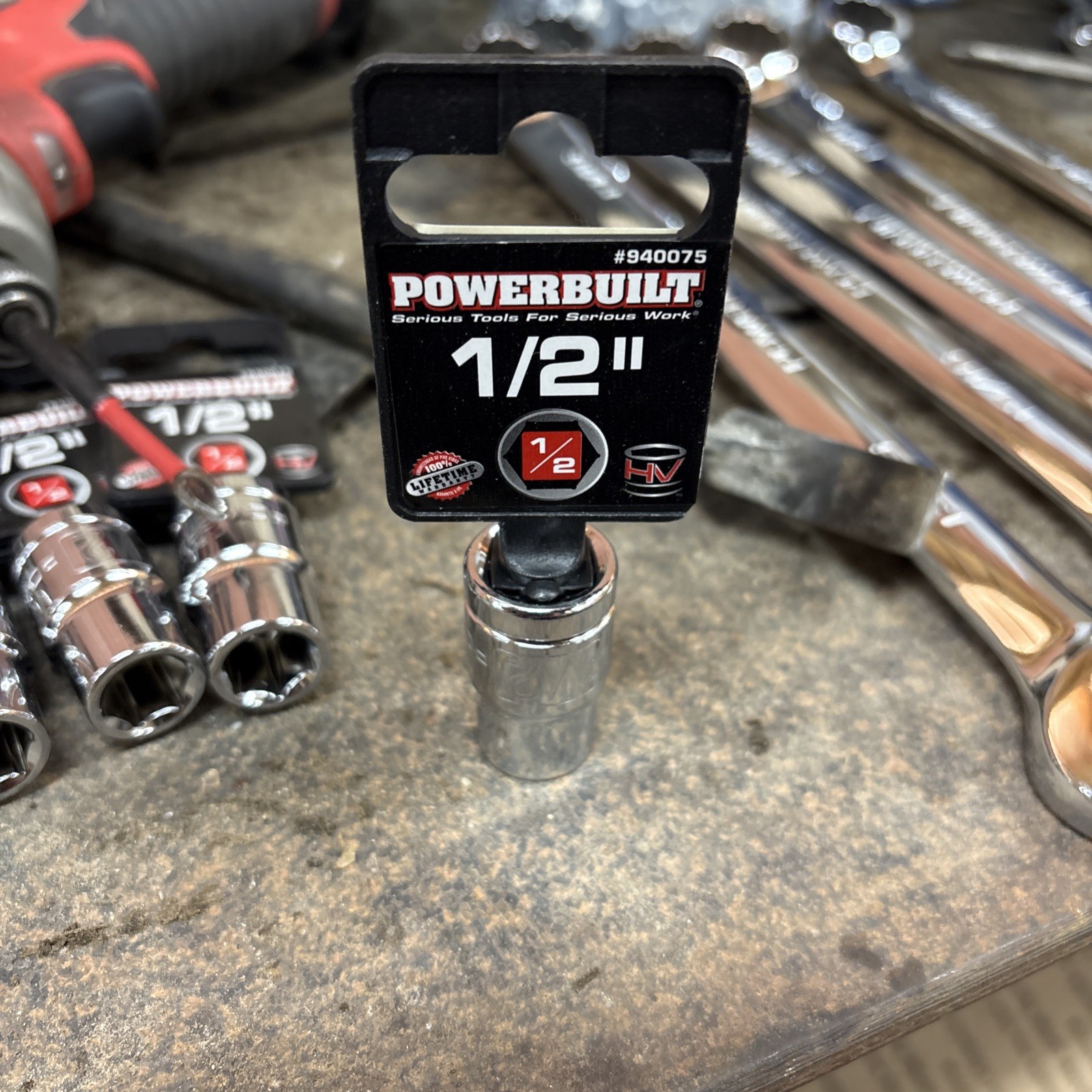 Powerbuilt 1/2 Inch 6 Point 1/2 Drive Socket (1F)