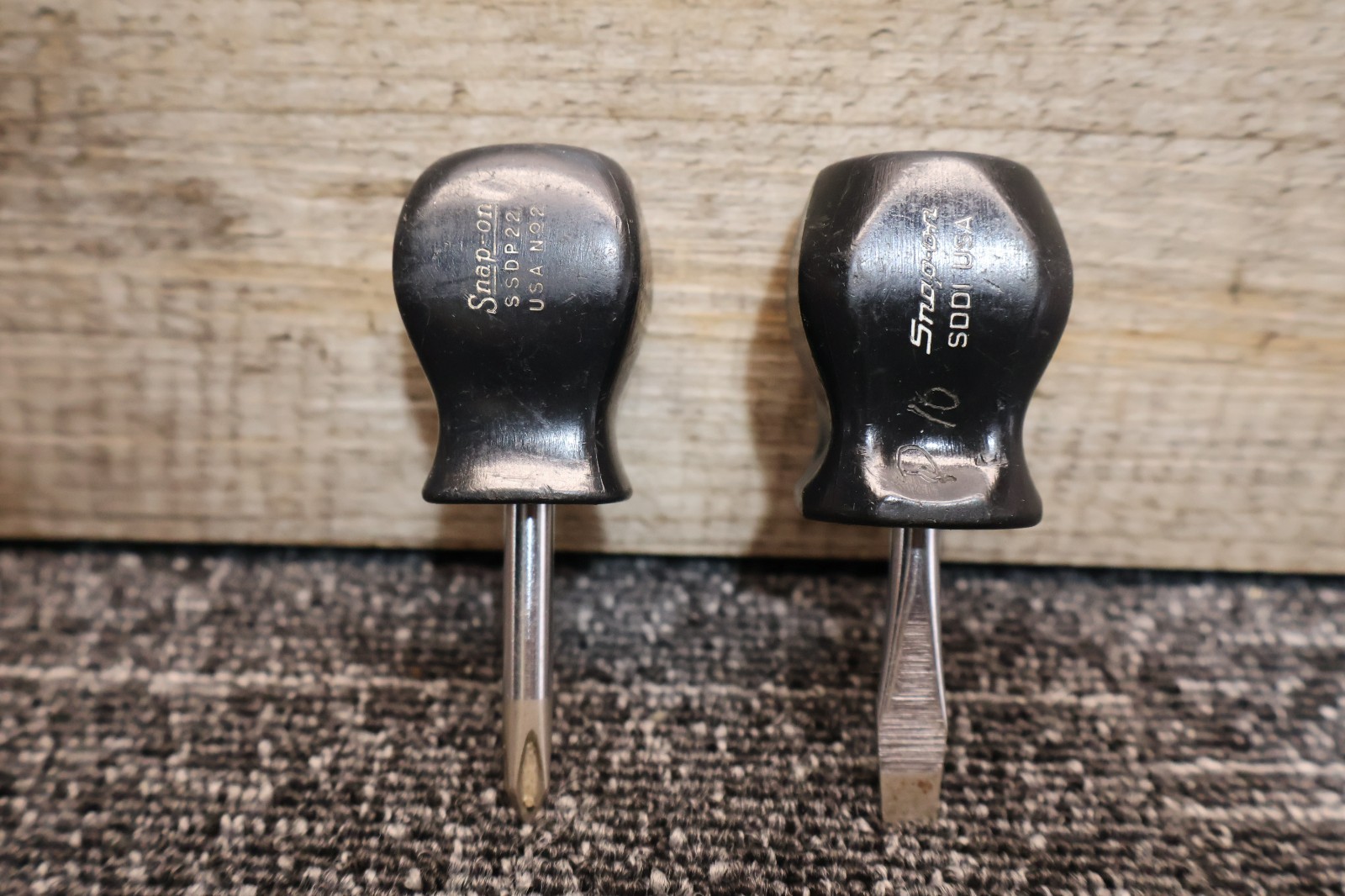 Snap on SDD1 and SSDP22 No.2 lot of 2 Stubby Screwdrivers