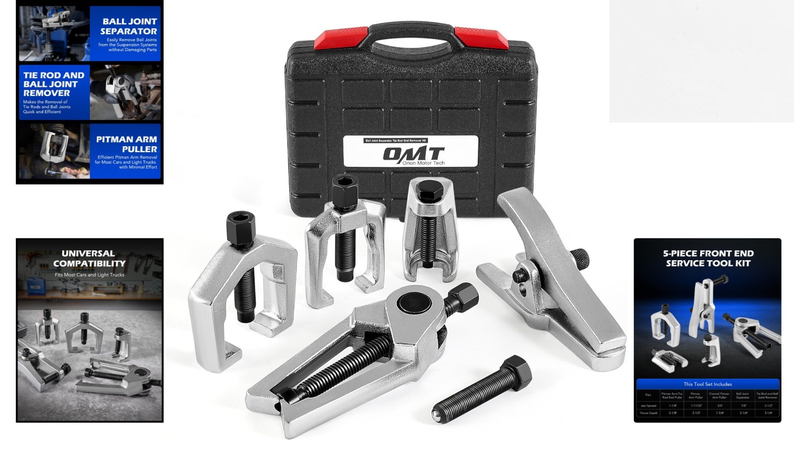 5-in-1 Pitman Arm Puller & Tie Rod End Tool Set – Versatile Vehicle Maintenance