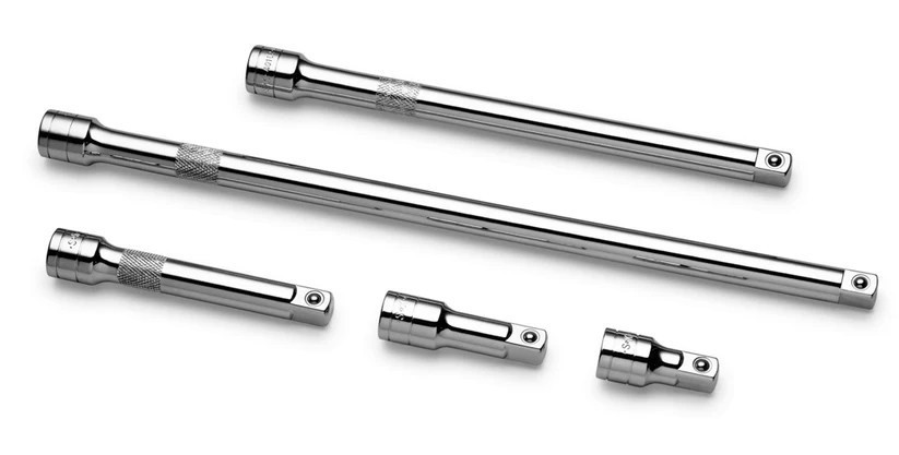 SK Hand Tools 40165 5 Piece 1/2 Inch Drive Extension Set – New, Chrome Finish