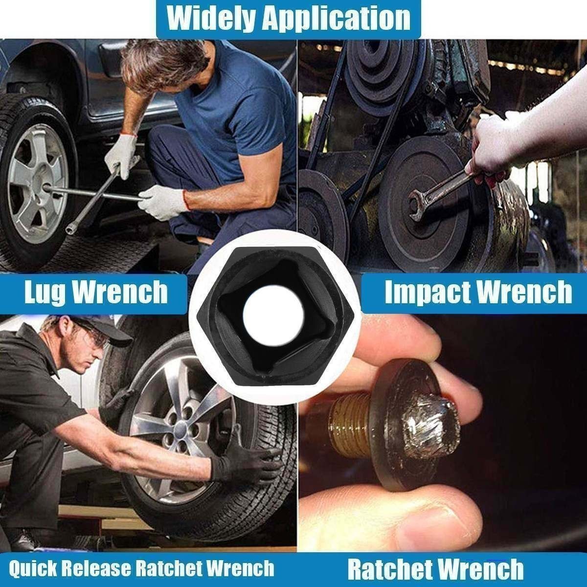 Impact Bolt Extractor Set Nut Remover Set Stripped Extraction Socket Tools 13PCS
