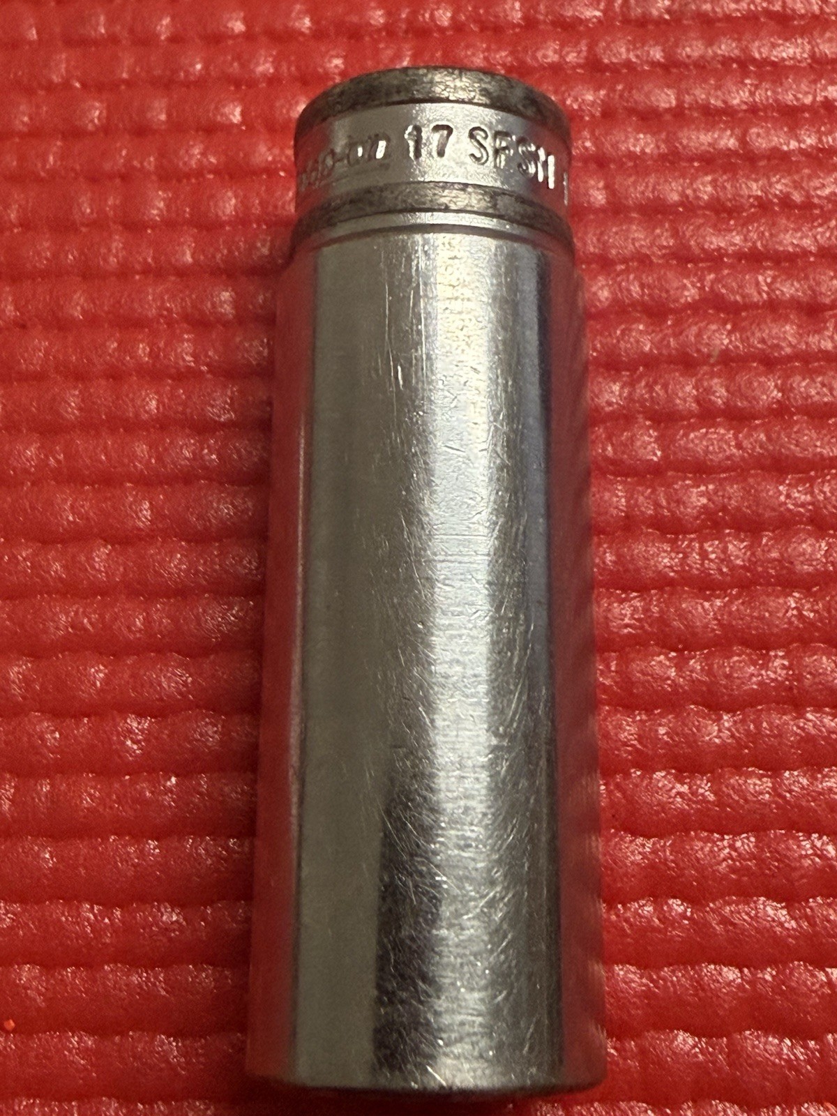 Snap On Tools 3/8” Drive 6 Point 17mm Metric Deep Socket SFSM17, USA Made