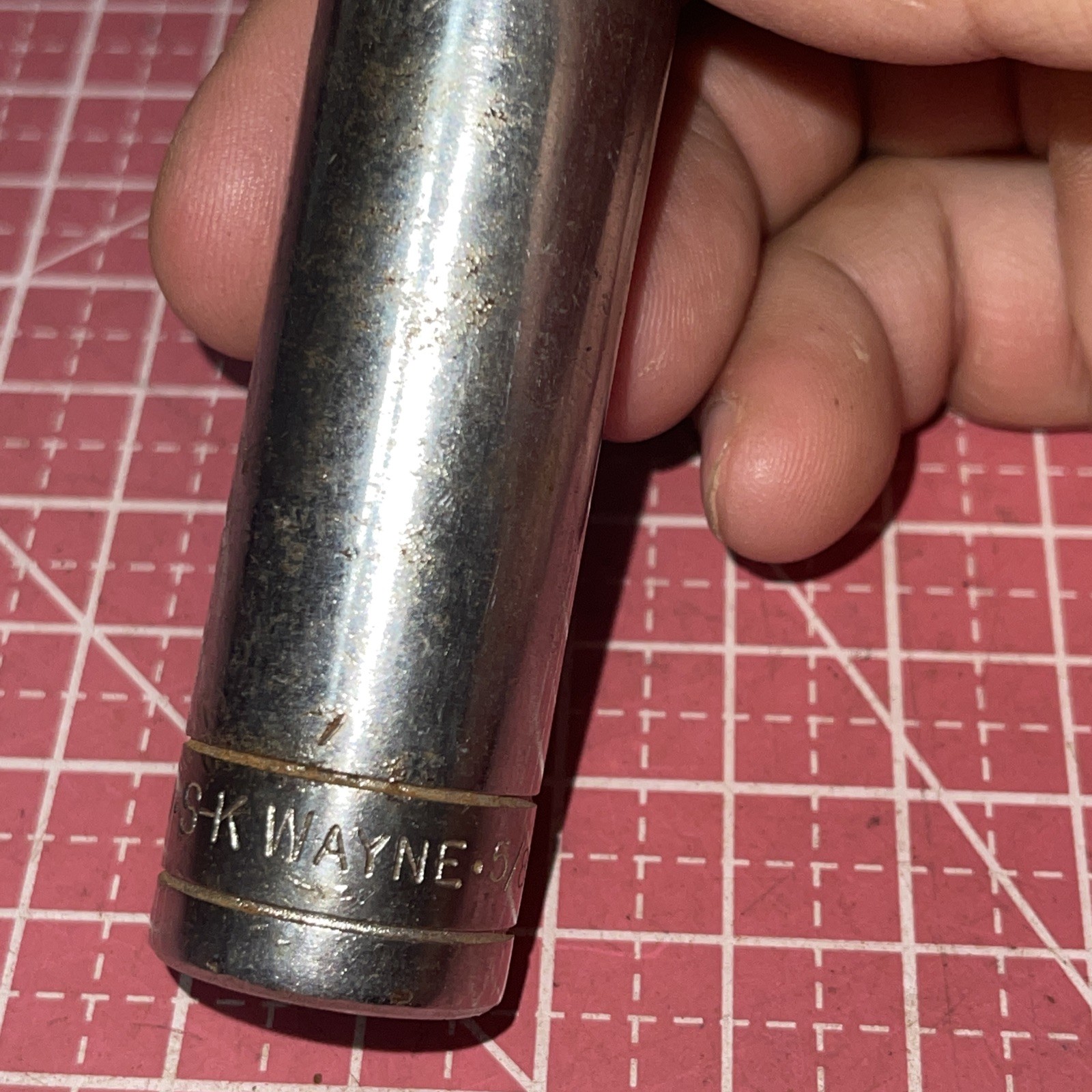 S-K Wayne USA 40820 5/8 In SAE 1/2 Drive 12 point Deep Socket Vintage SK 5/8”
