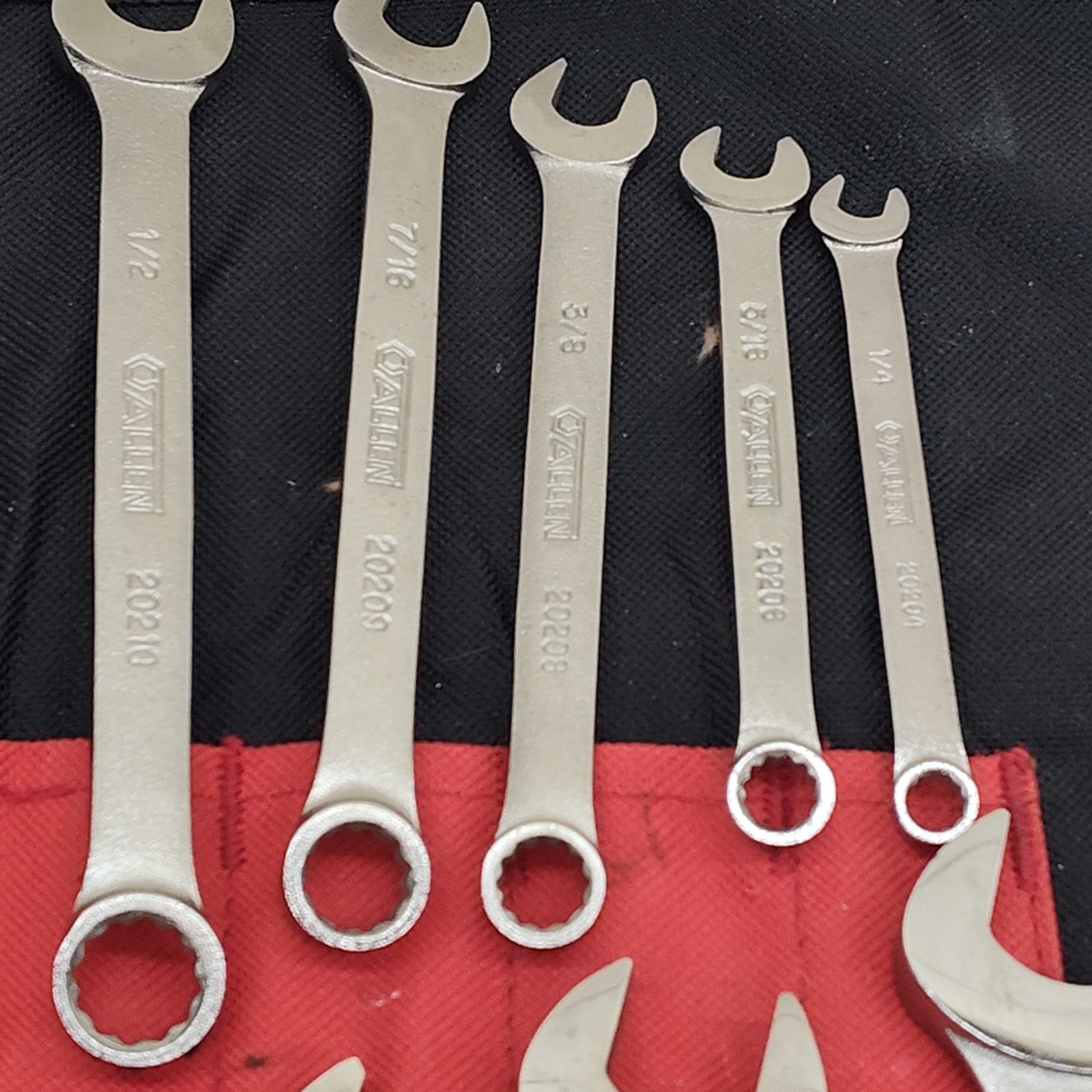 Allen Tools USA 12pc SAE Combination Wrench Set 1/4»- 1” in Craftsman Tool Roll
