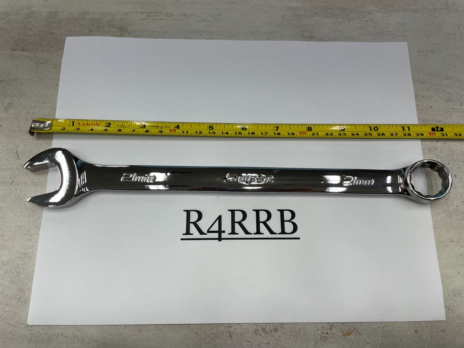 Snap-On Tools USA NEW 21mm Metric Standard 12 Point Chrome Combo Wrench OEXM210B
