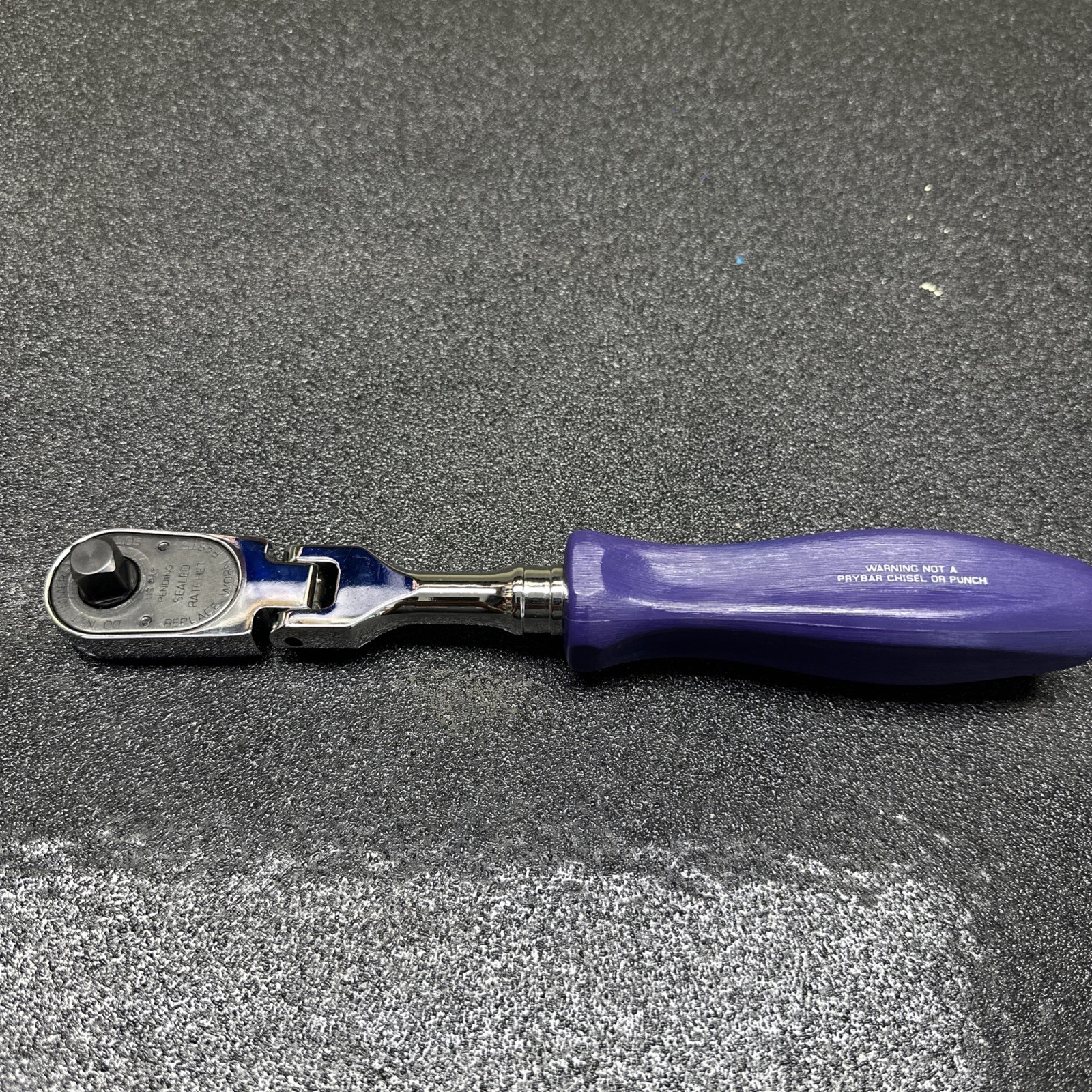 Snap-on FHF100 3/8″ Drive Cynergy Hard Grip Flex-Head Ratchet Purple