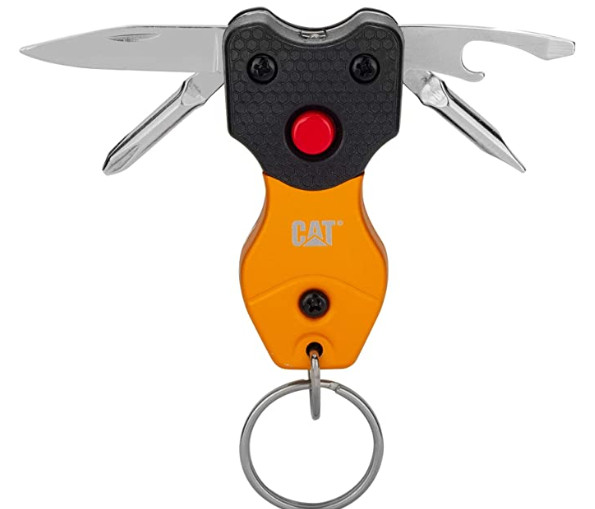 CAT XL 9in1 Multi-Tool Set, Carry Pouch, 5in1 Tools Mini Keychain with LED light