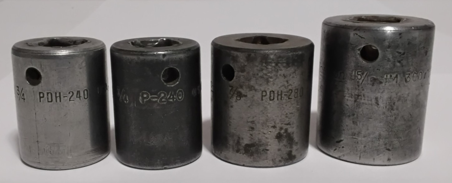 Snap On 1/2″ Drive 6 & 12PT SAE Shallow Impact Sockets Lot Of 4
