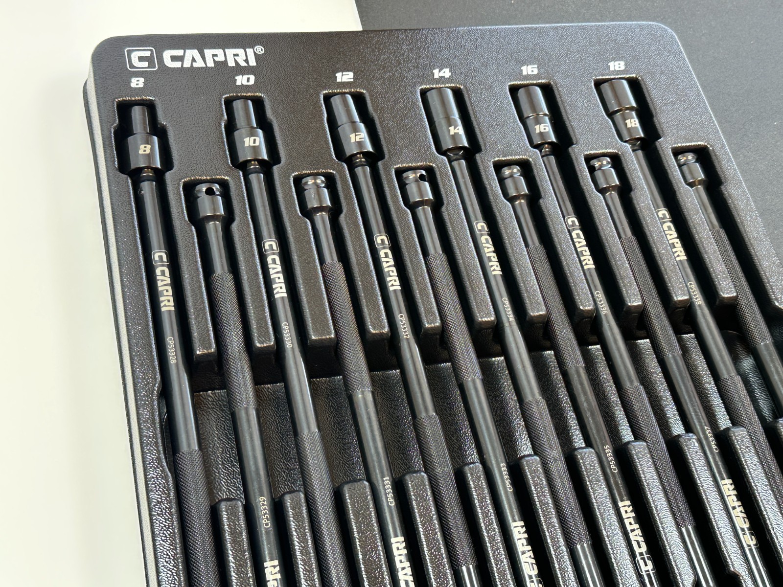 NEW Capri 3/8″ Drive METRIC Pinless Universal Long Extension Impact Socket Set