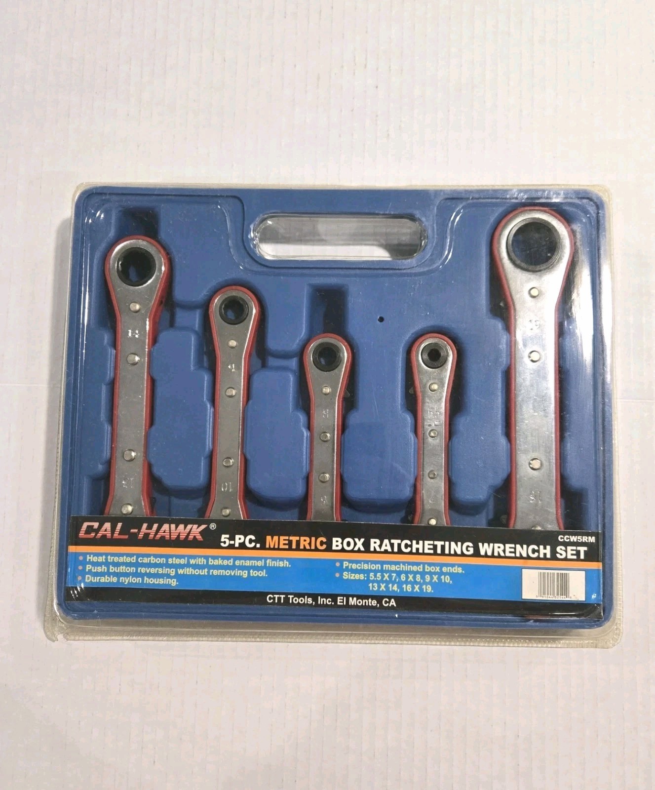 5-pc. Cal Hawk Box Ratchet Wrench Set – Metric 10 Sizes CCW5RM