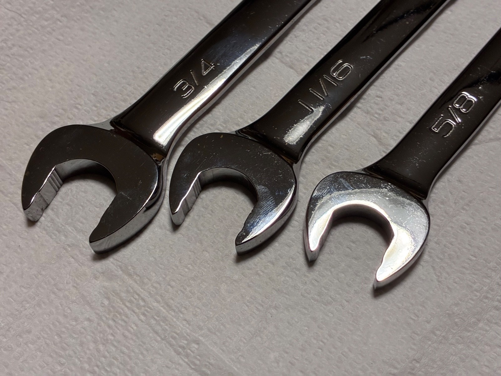 Snap-on SOEXR Gear Ratcheting Wrench Set 6pc 3/8″-3/4″ SAE USA Near New