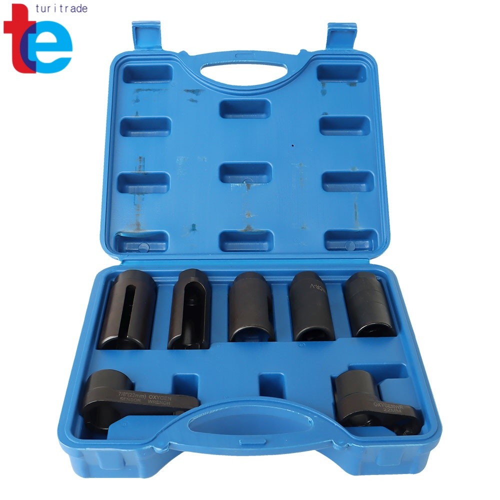 7Piece 1/2″ 3/8″ 7/8″ 22mm 27mm 29mm Oxygen O2 Sensor Wrenches Socket Tool Kit