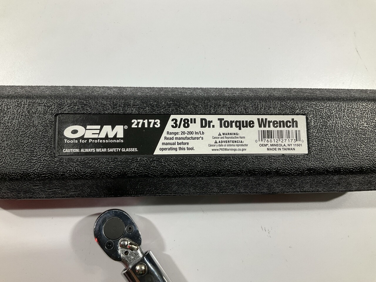 OEM Tools 27173 3/8″ Drive Click Style Torque Wrench 20-200 Inch/Lbs.