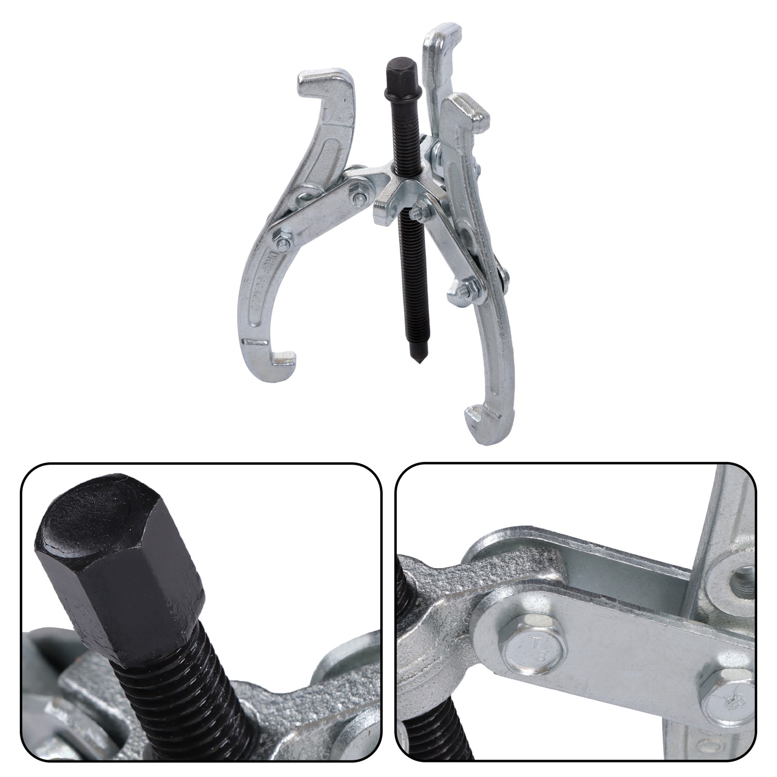 4 Pieces 3 Jaw Gear Puller Set Gear Bearing Race Pull Tool Kit 3″ 4″ 6″ 8″