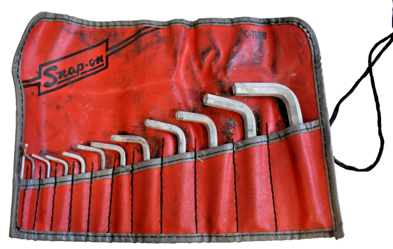 Snap On Tools C112B 13 pc SAE Hex Key Set (.05 – 3/8″) , With Roll-up bag