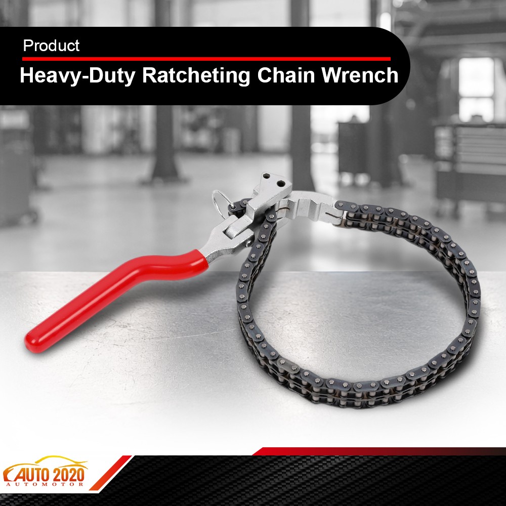 60-160mm Heavy-Duty Ratcheting Chain Wrench Oil Filter Change Pipe Fittings