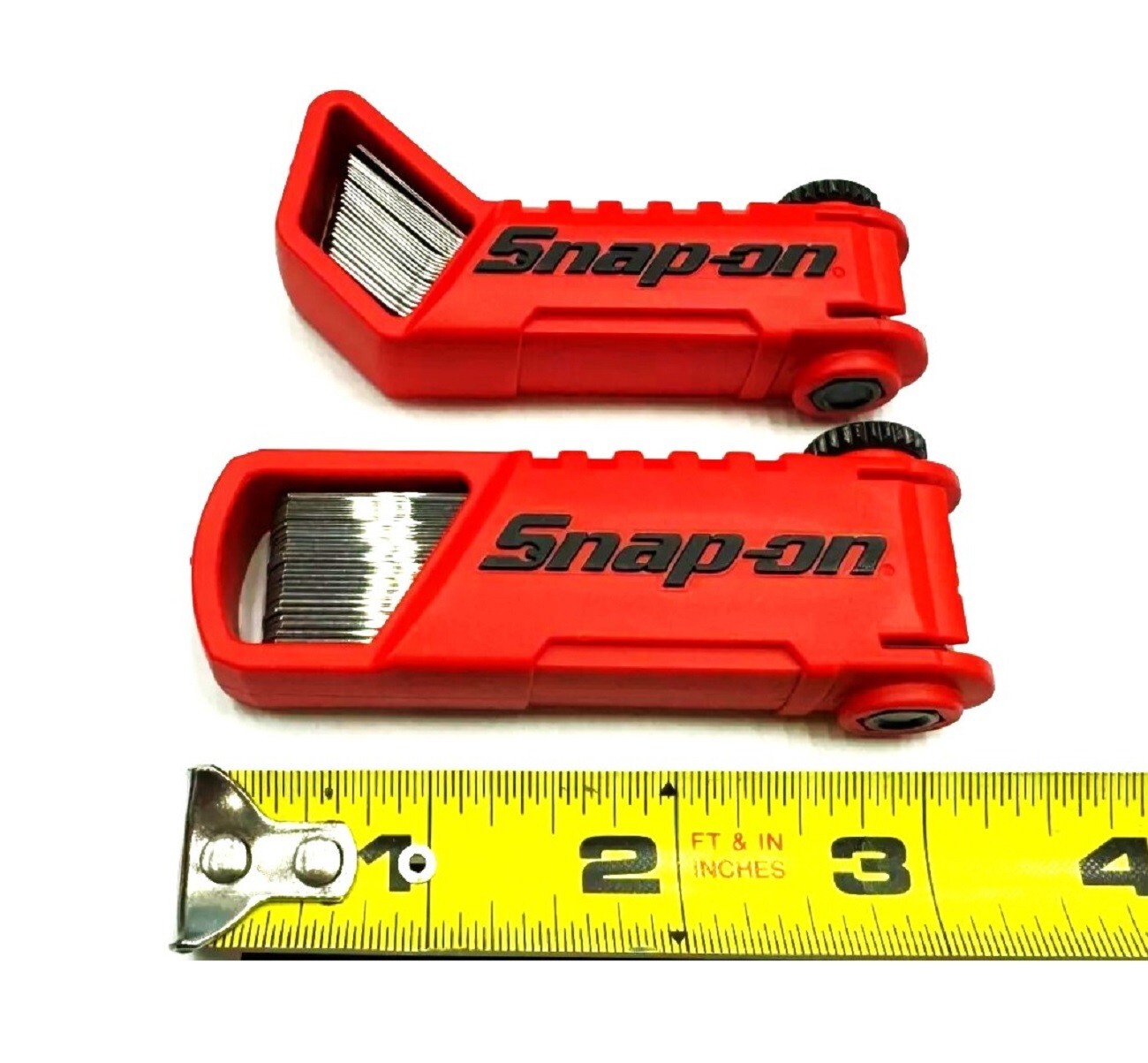 *NEW* 2 Snap-on Feeler Gauge Blade Sets *RED* Offset 45° & Straight SAE & METRIC