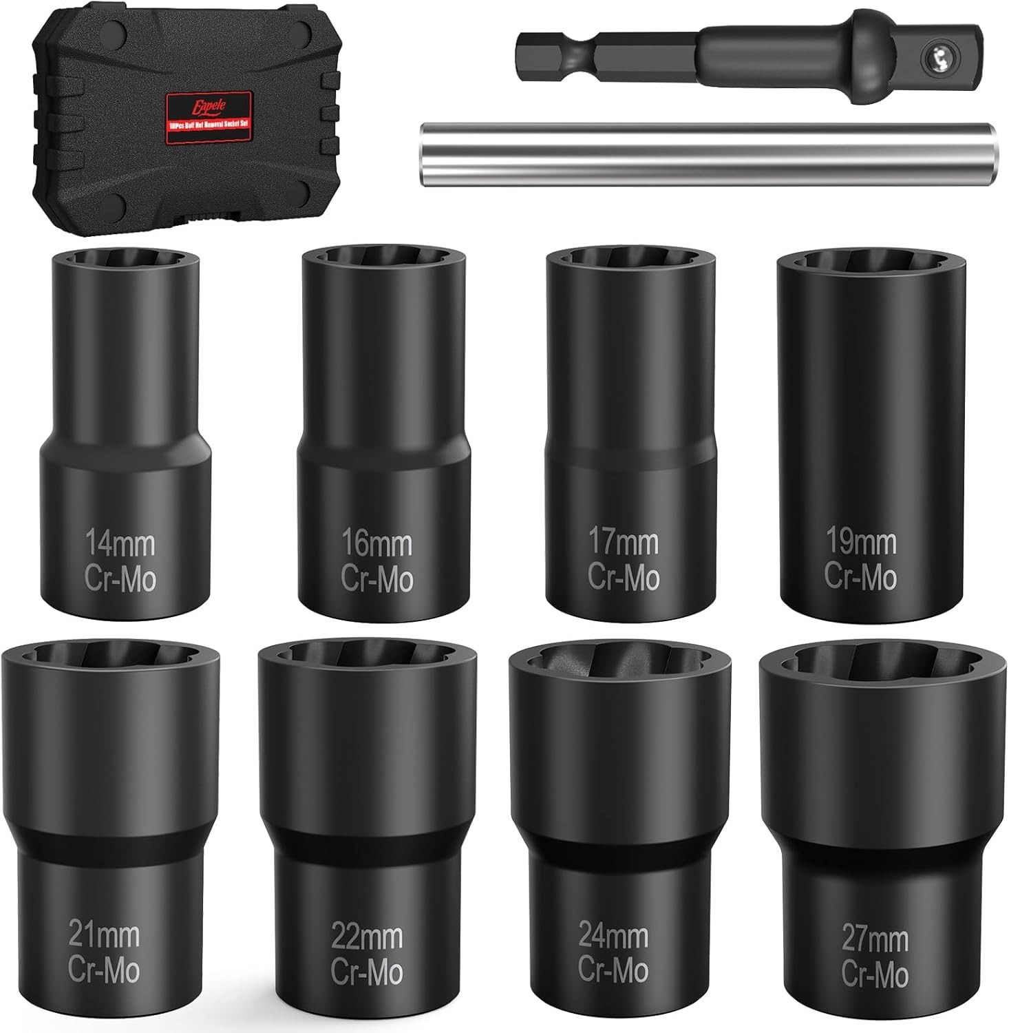 10PC Bolt Extractor Set 1/2″ Drive Lug Nut Remover Socket Impact Tool