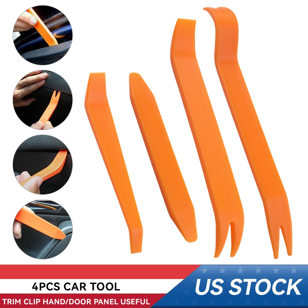 4PCS NEW Car Trim Removal Tool Car Panel Door Dashboard Fastener Remover Pry SET