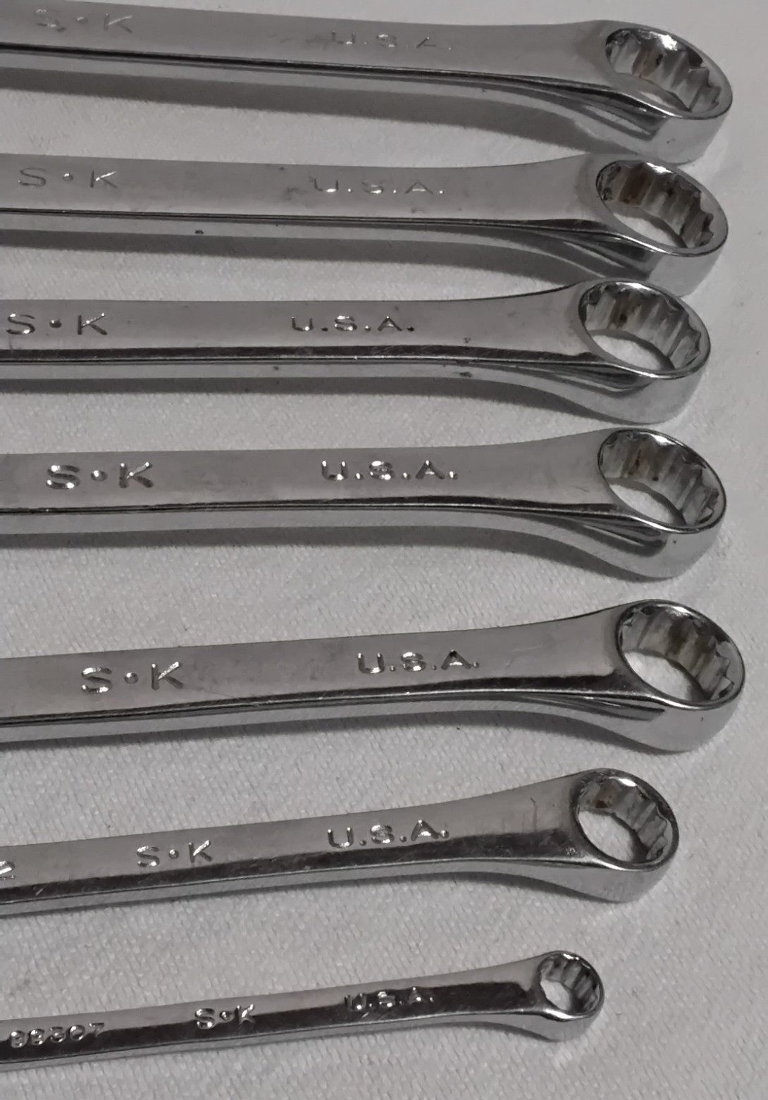 SK Hand Tool 7pc 12 Point Metric Combination Wrench Set Lot USA