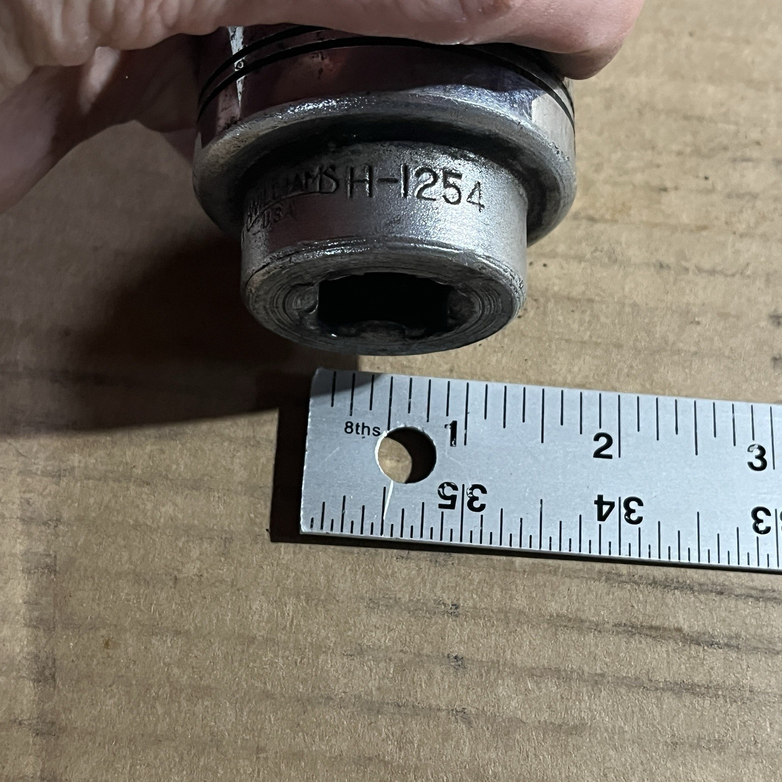 Williams H-1254 3/4″ drive 12pt Shallow Socket, Size 1-11/16″ Chrome USA
