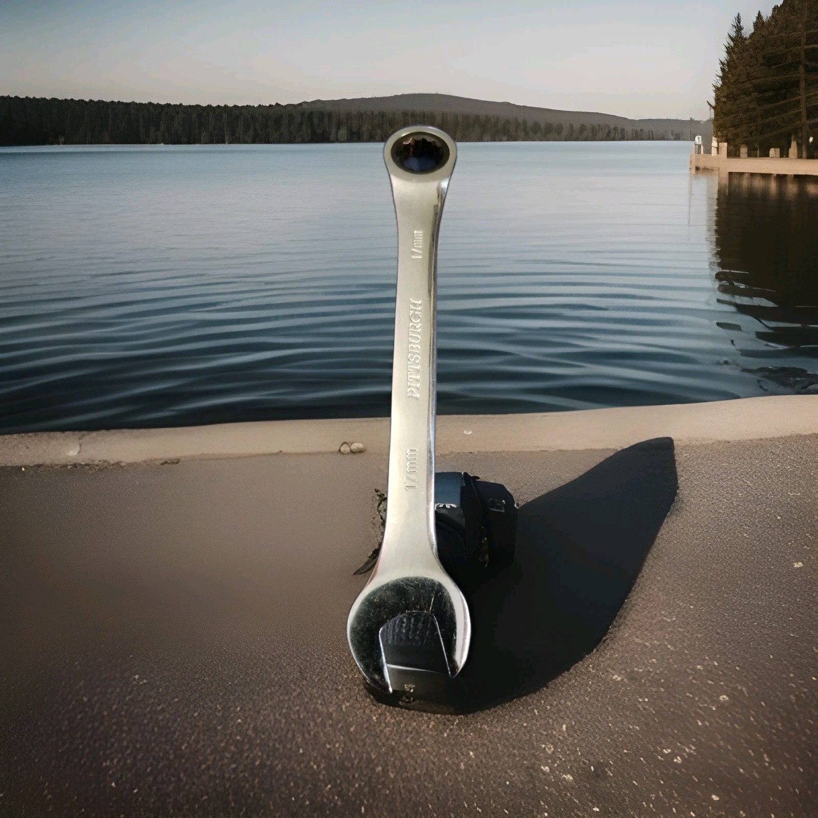 Pittsburgh 17mm 17mm ratcheting combination wrench