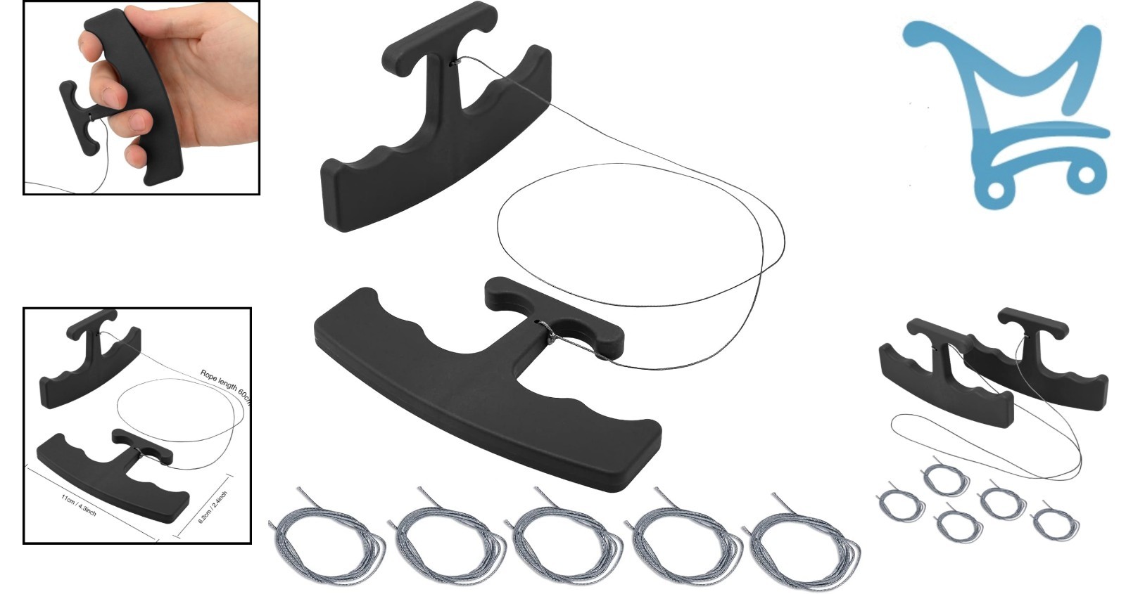 Emblem Removal Kit Car Badge Remover Tools with Spare Cord for Vehicle Logos