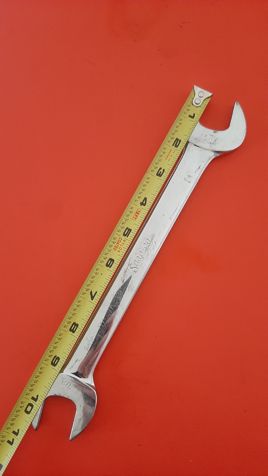 Snap On Tools USA 7/8″ x 15/16″ Open-End Wrench VO2830 Engraved 602