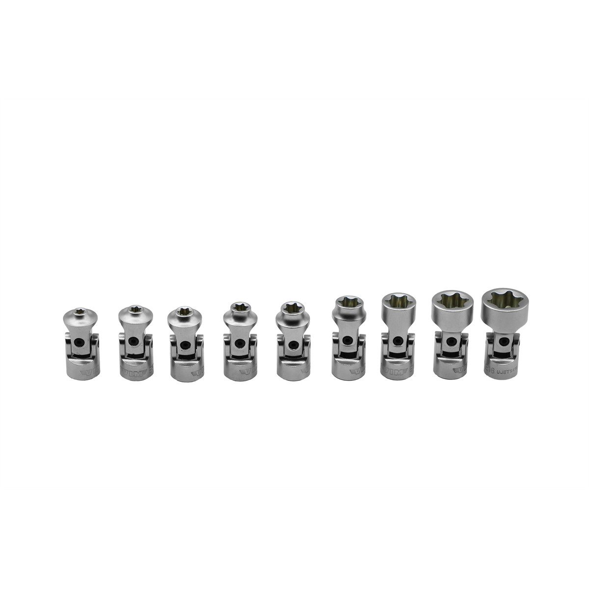 VIM Tools 9 PC. 1/4» DR. STUBBY UNIVERSAL JOINT E-TORX SOCKET SET