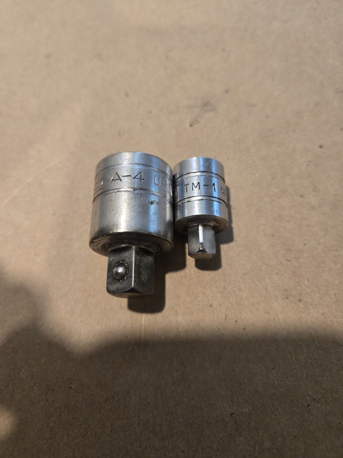 Snap On 3/8″ F To 1/4″ M 1/2″ F To 3/8″ M Drive Chrome Adaptor Sockets USA Lot