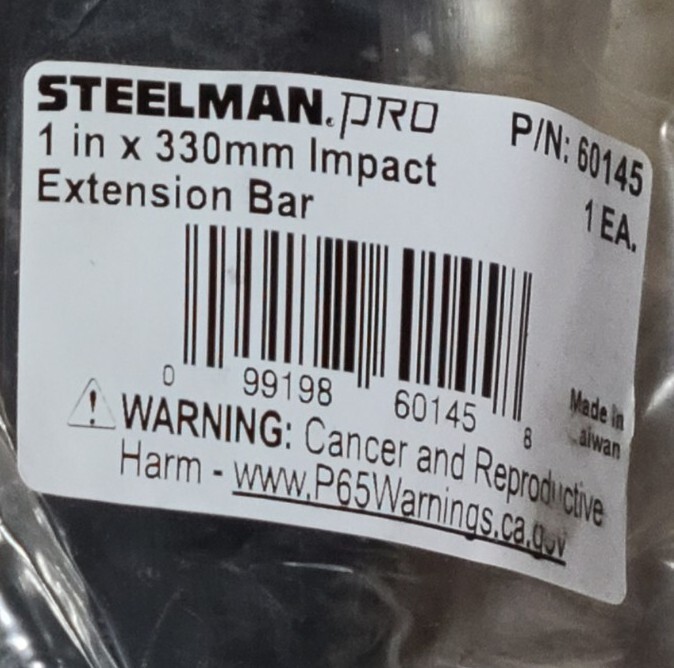 Steelman Pro 1″ Drive x 330mm Impact Extension 60145
