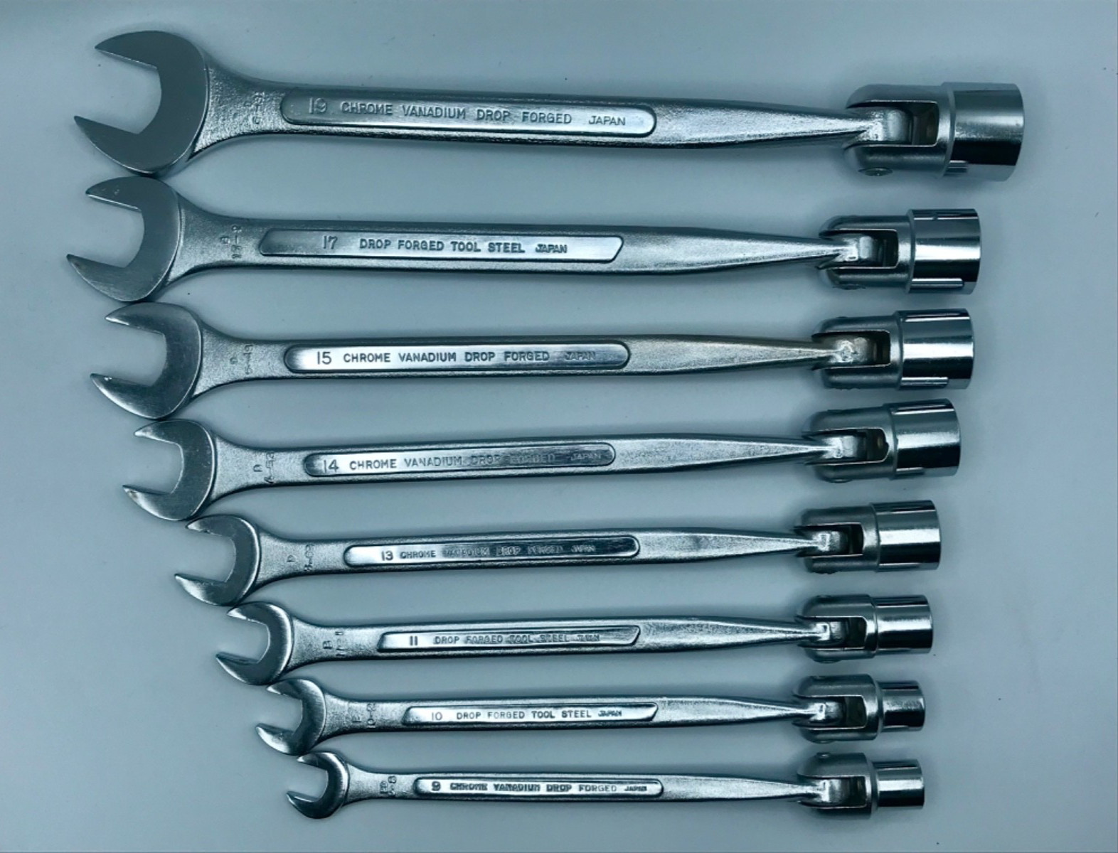 Vintage Truecraft Metric, Saltus, Flex Head, 12 Point, Wrench 8-Piece Lot