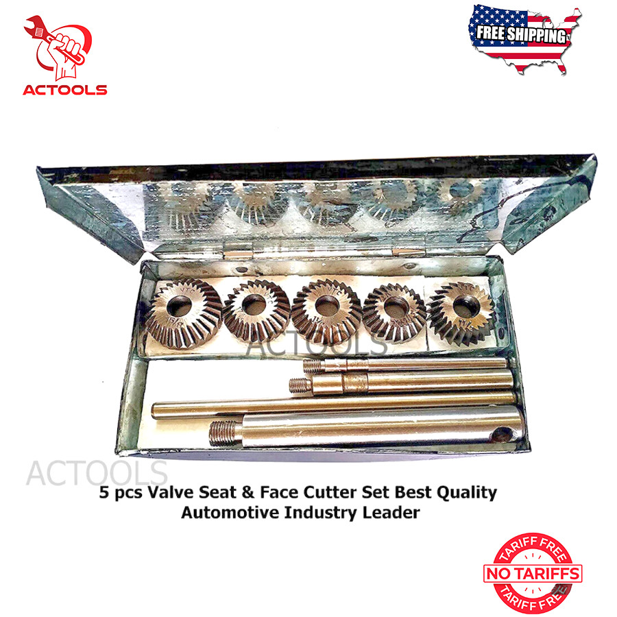 5Pcs New Valve Seat And Face Cutter Set Automotive Industry Leader USA ACTOOLS