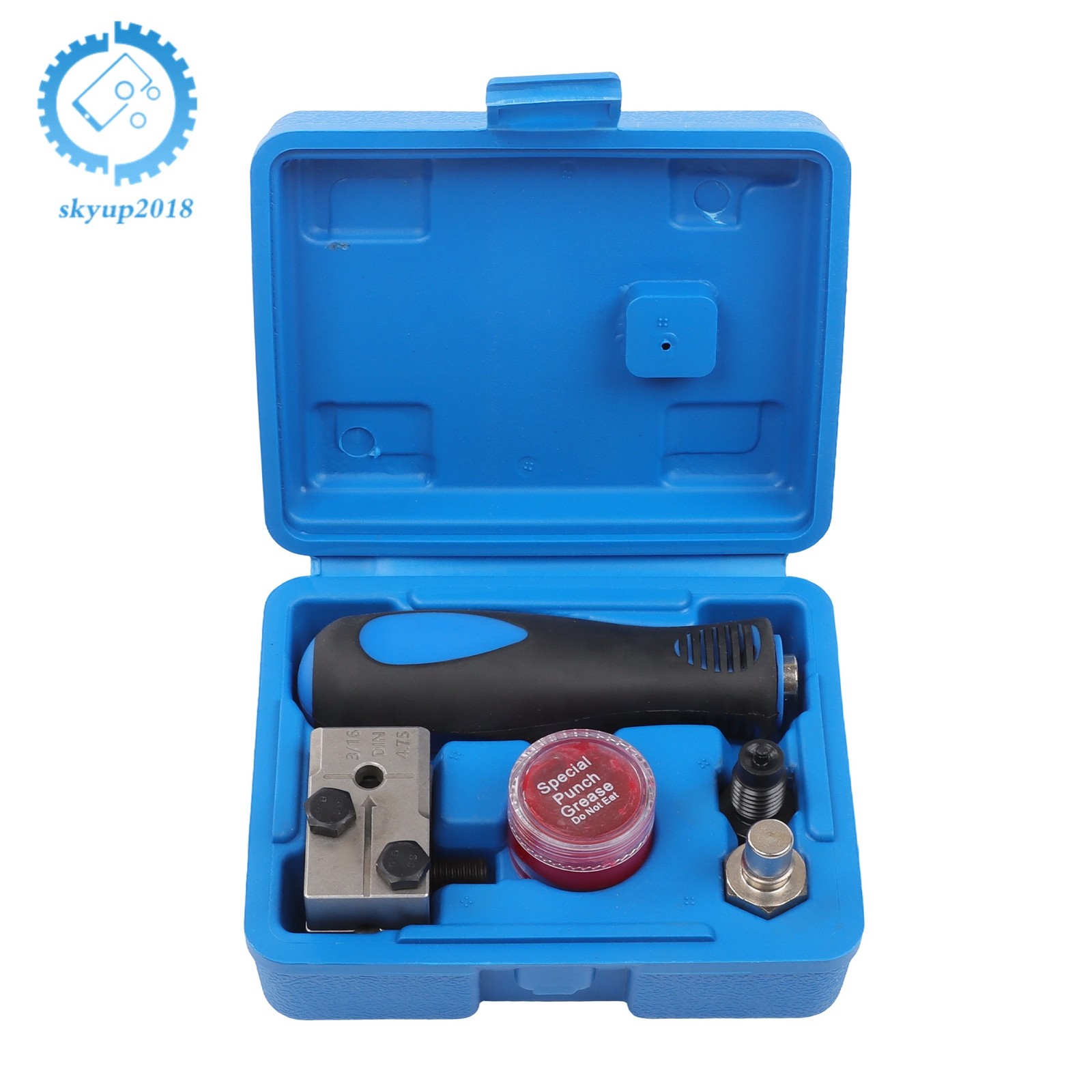3/16″ Car Brake Line Flaring Kit 45 degree Handheld Pipe Flares Tool w/ Storage